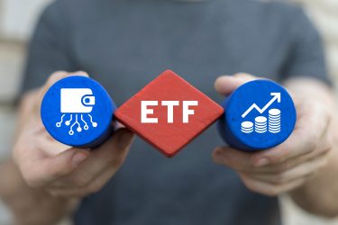 Exchange-Traded Fund ( ETF ) concept. Business analysis of data trend. Investing in international funds. Buying strategic ETF. Exchange traded fund stock market trading investment.
